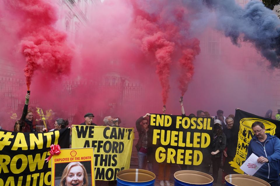 Extinction Rebellion protest outside Downing Street