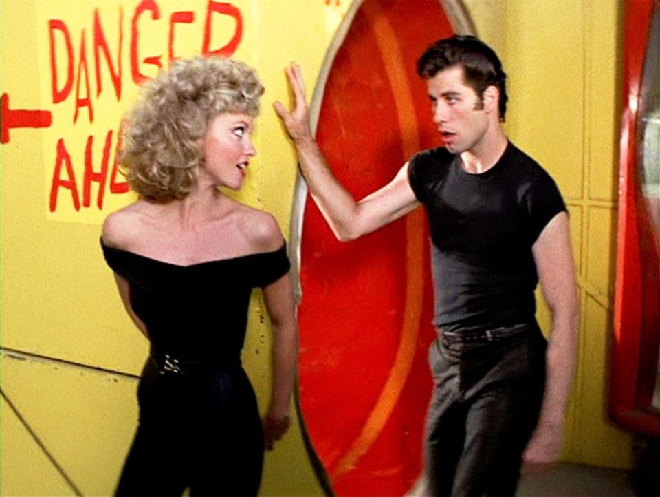 Olivia Newton-John and John Travolta star in Grease in 1978