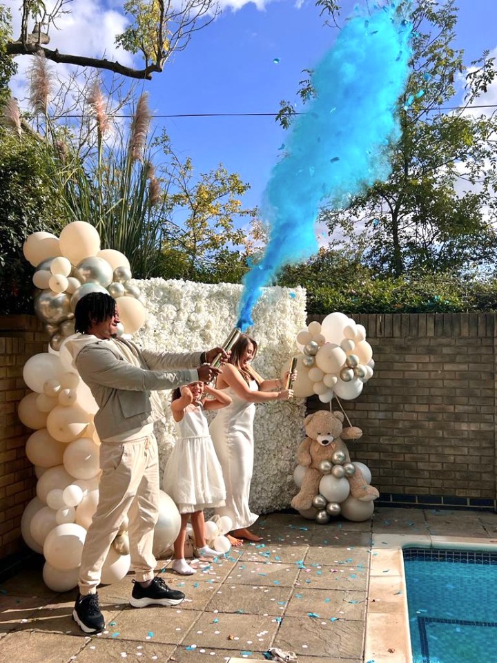 N Dubz star Fazer hosts a gender reveal party at his lavish London home