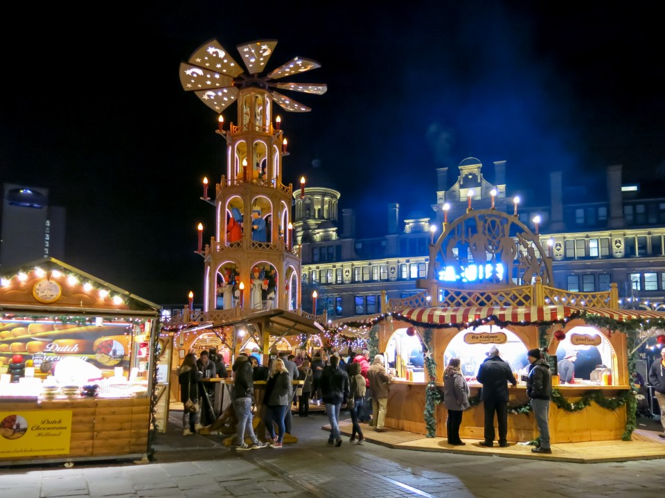 A good Christmas market is the best way to get into the festive spirit (Manchester pictured)