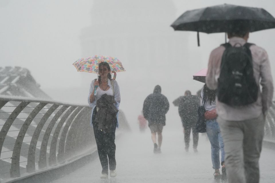 Weather warnings covering most of Scotland and Wales have also been extended to Wednesday