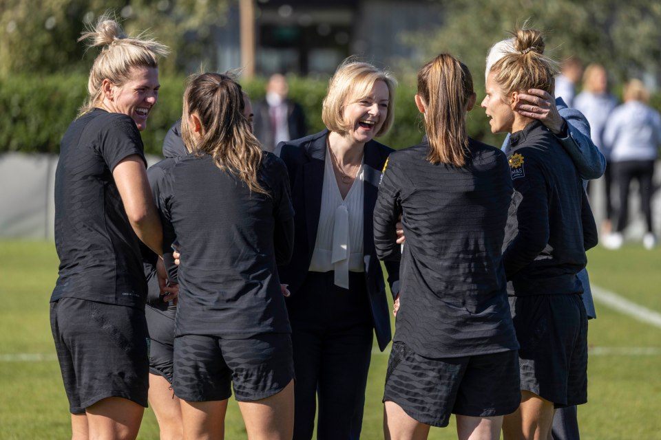 England players met with prime minister Liz Truss at their training base earlier today