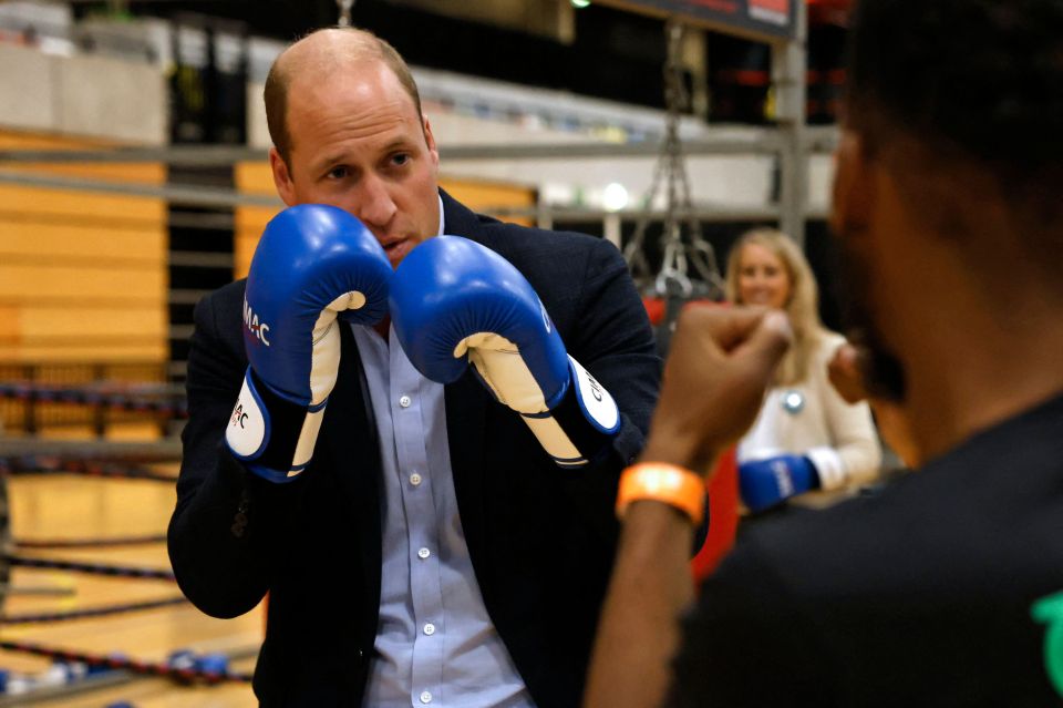 He cut a focused figure as he sparred with a trainer from Coach Core