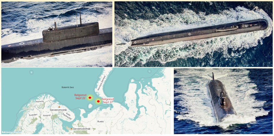 Russia's giant submarine Belgorod was spotted in the Barents Sea amid fears of an imminent nuclear test