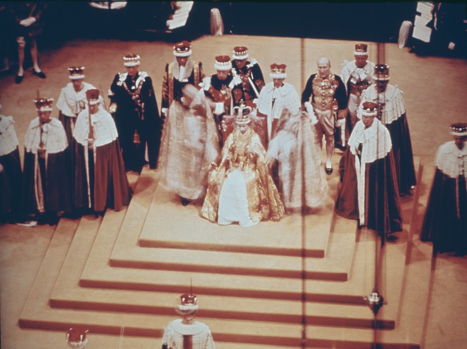 The Queen during her coronation almost 70 years ago