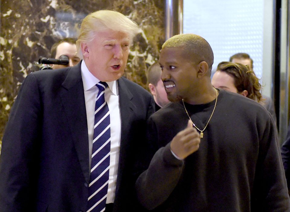 The rapper with Donald Trump in 2016