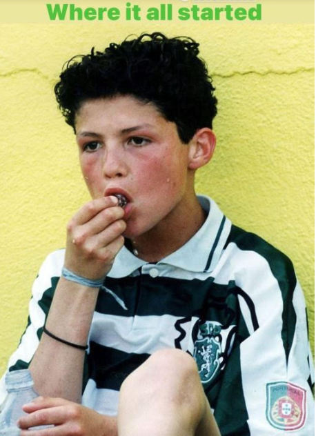 The focus says it all, as this youngster was rewarded for his commitment with a brilliant career that David Beckham envies