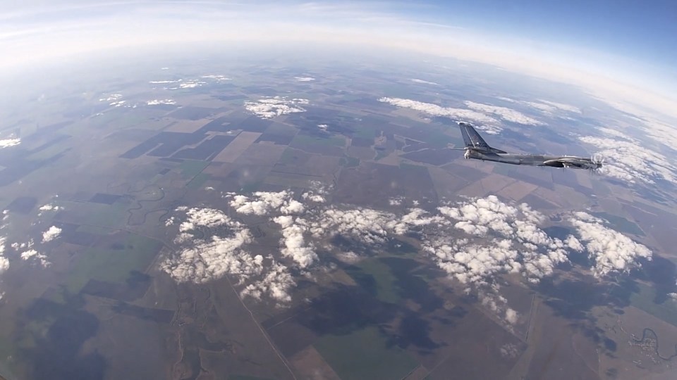 Russia’s Tu-95MS strategic bomber during exercises held by the country’s strategic nuclear forces