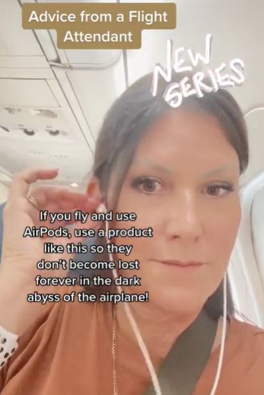 A flight attendant has revealed a clever item she swears by when flying with AirPods