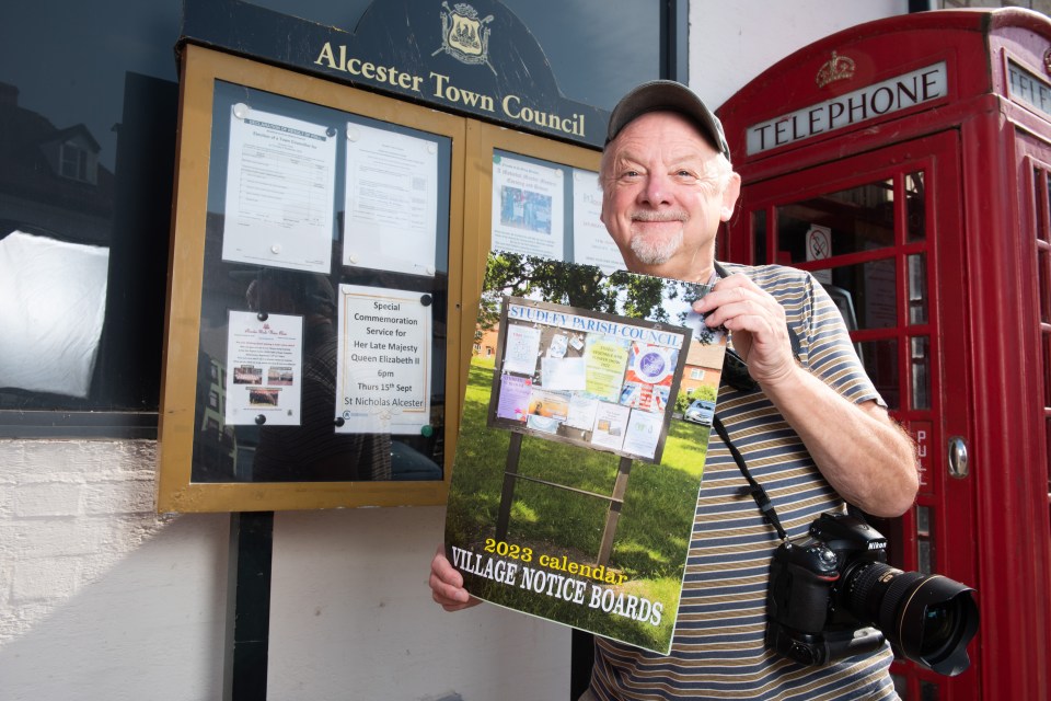 Britain's ‘dullest man’ Kevin Beresford’s has made his 'most boring calendar so far' featuring village noticeboards