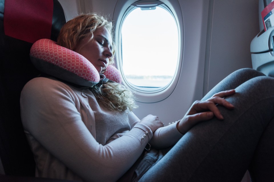 The woman said she wanted to sleep on the plane but was unable to due to the man next to her spreading out (stock image)