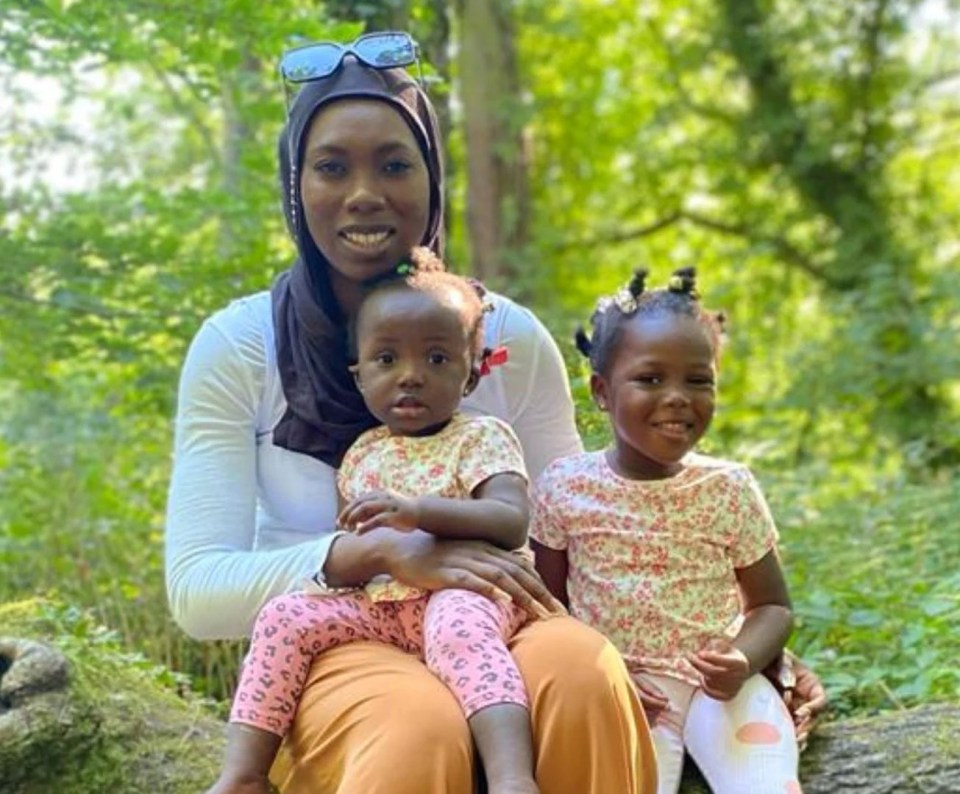 Fatoumatta Hydara, 28, little Naeemah, one, and Fatimah Drammeh, three