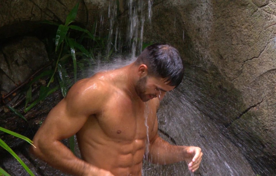 Owen Warner has wowed fans by stripping off in the jungle shower already