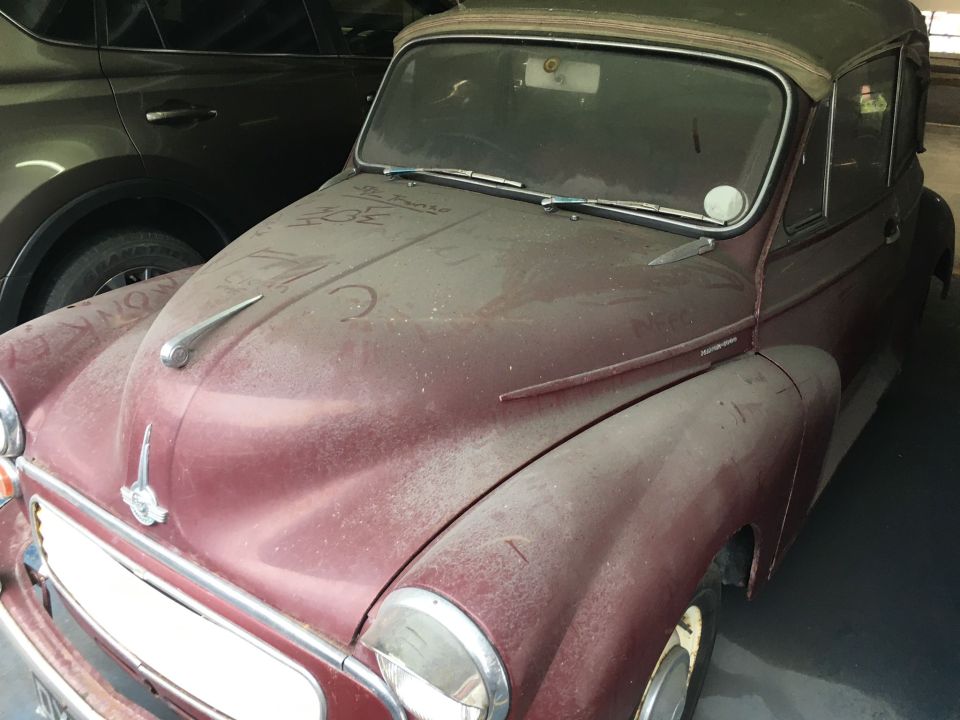 The classic car has been abandoned for several years and the owner remains a mystery