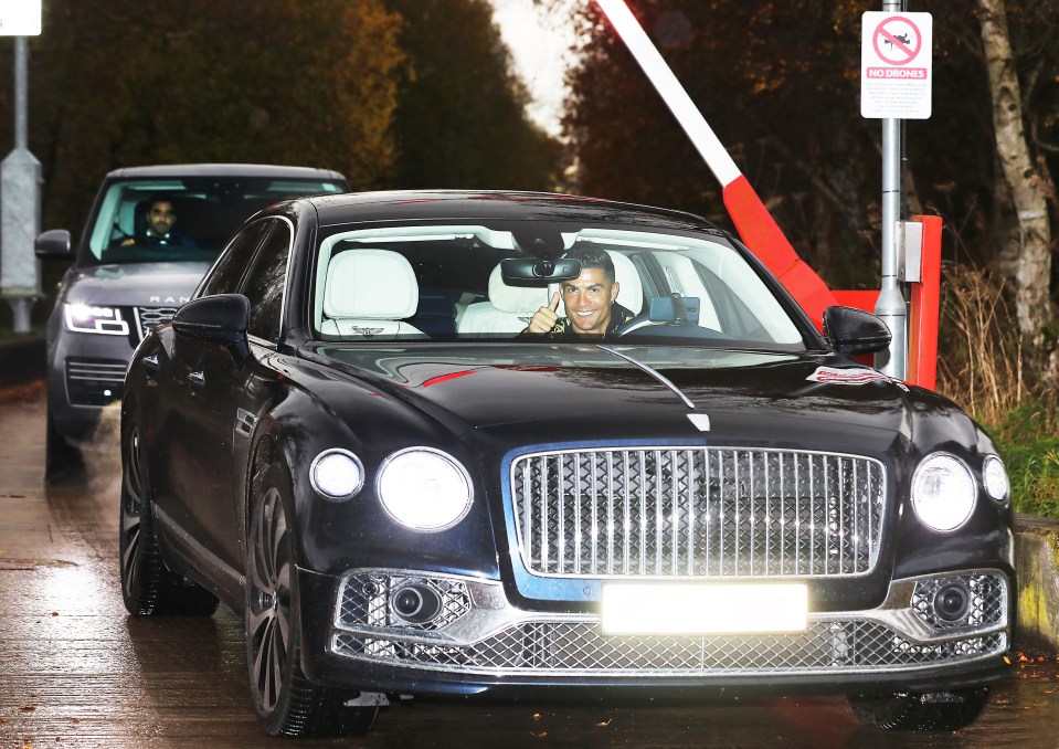 His £300,000 Bentley Flying Spur was also seen being packed up on Tuesday