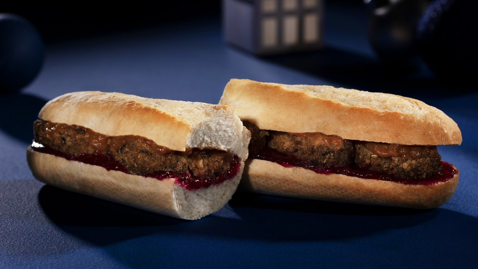 The new vegan turkey-free and stuffing baguette will be available in stores this week