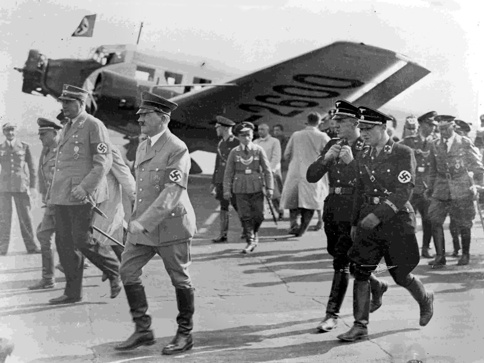 Adolf Hitler arrives at Tempelhof Airport