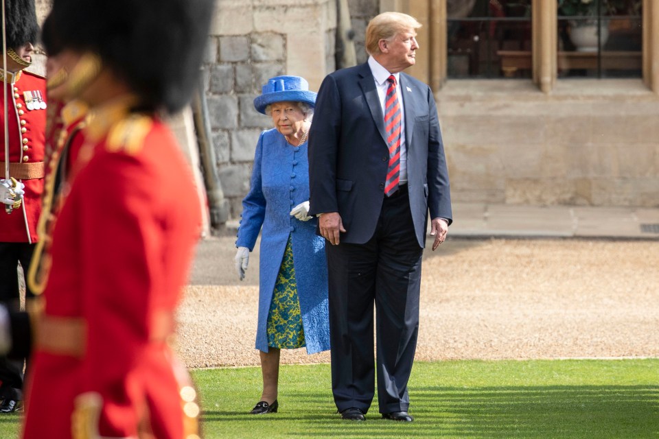 President Trump accidentally walked in front of the Queen during a state visit in 2018