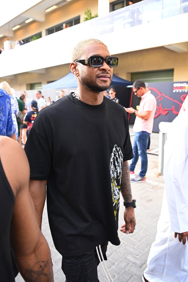 American singer Usher enjoyed the action in the UAE