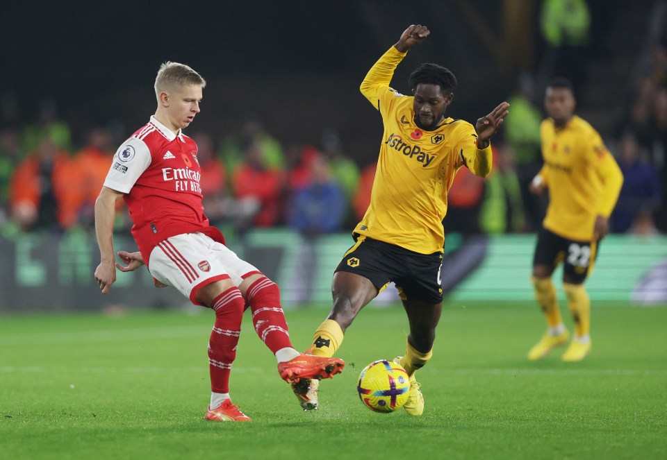 Oleksandr Zinchenko also enjoyed a great game for the Gunners