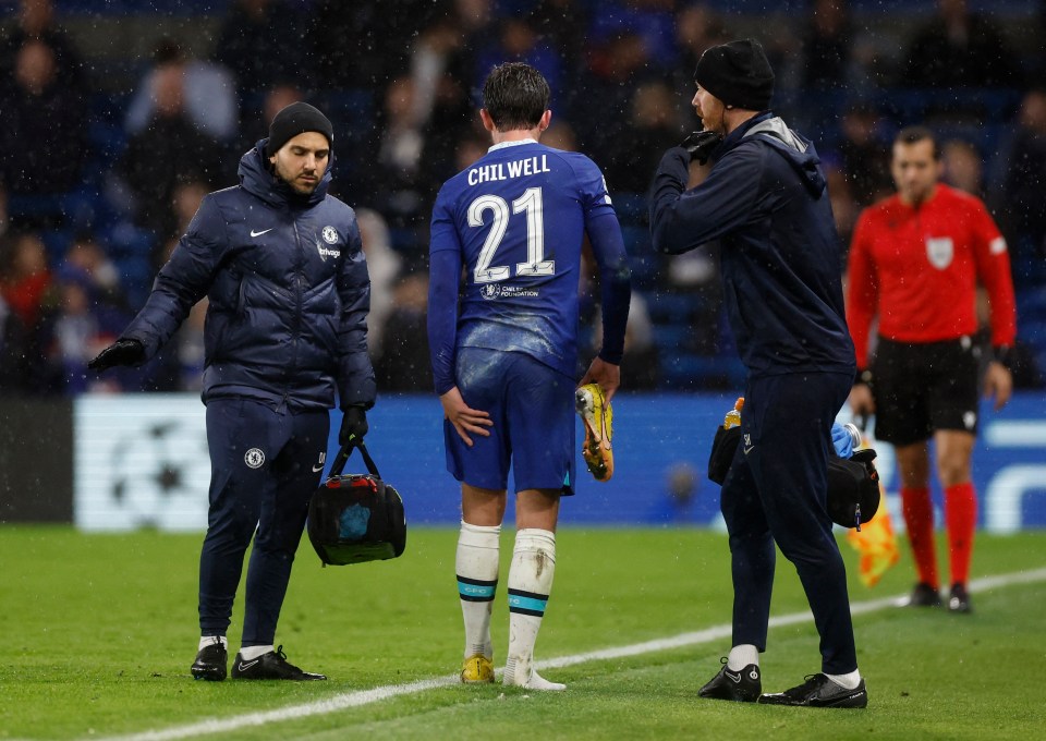 He had to be carried off by medical staff at the end of the game