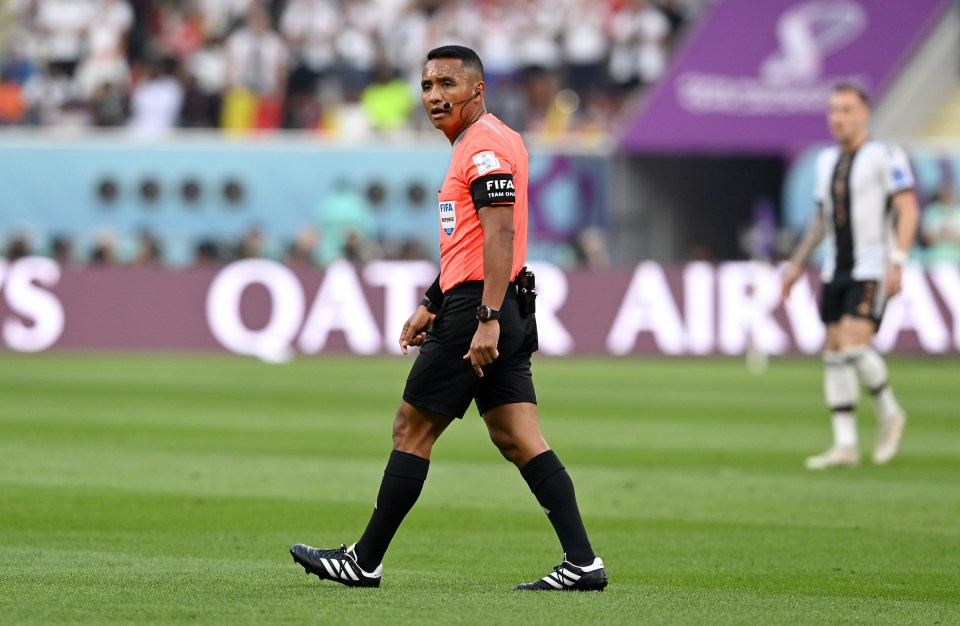 Ivan Barton took charge of Germany's group game against Japan at the 2022 World Cup