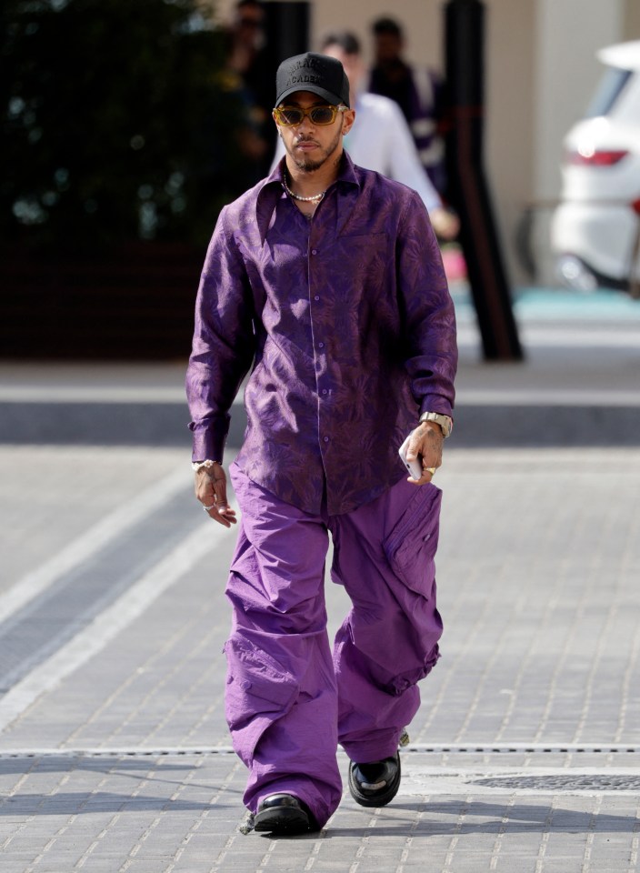 Fans were divided over Hamilton's purple outfit, with some comparing him to a Quality Street