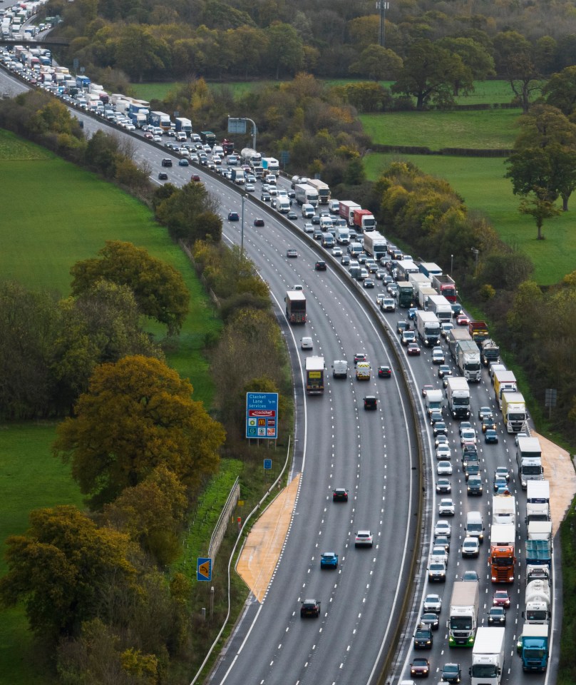 Once again a chaotic eco protest blocked London’s orbital road, the M25 today