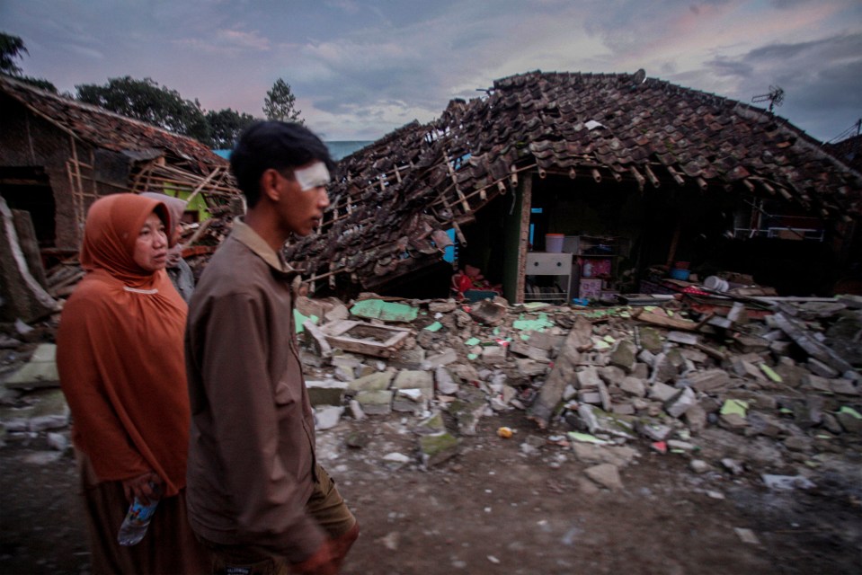 Thousands have been displaced after the quake rattled the island of Java