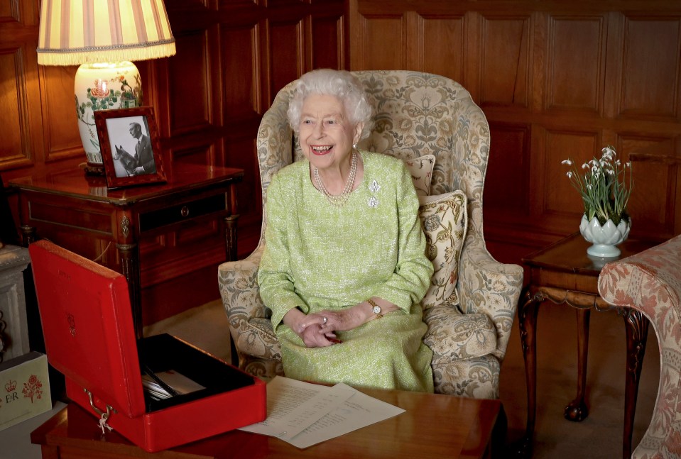 The late Queen pictured at Sandringham to mark her Platinum Jubilee celebrations