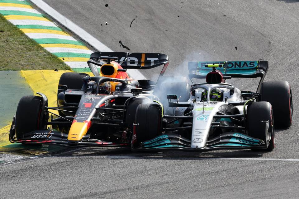 Max Verstappen and Lewis Hamilton were involved in a collision last week in Brazil