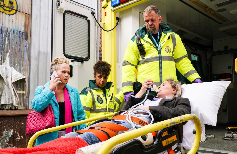 Janie Butcher suffered a horror fall on EastEnders