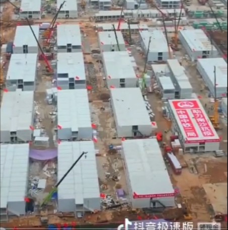 One of the Covid camps under construction in Guangzhou