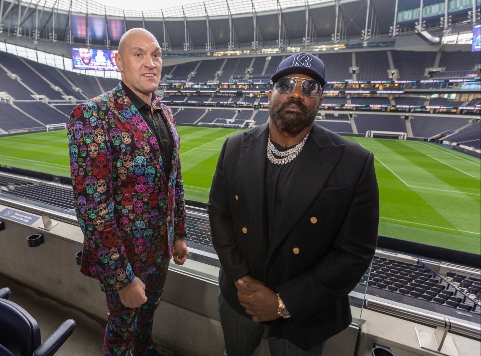 Tyson Fury and Derek Chisora ahead of their trilogy fight at Tottenham's stadium