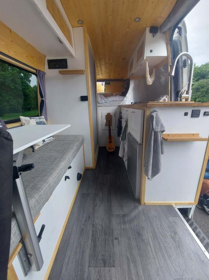 Jess and her boyfriend James spent £18,000 renovating the van