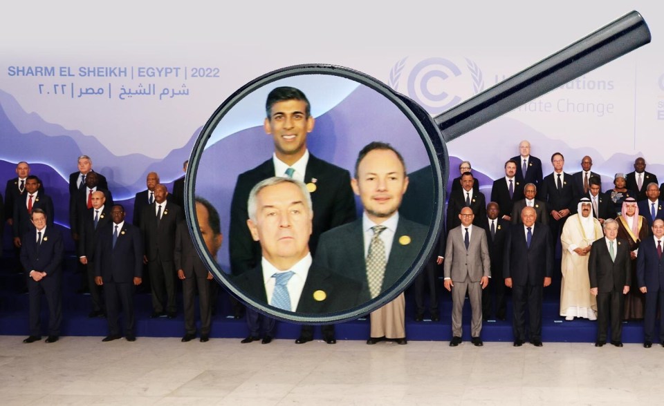 Finding Rishi Sunak in this Cop 27 photo was like a Spot The Ball competition