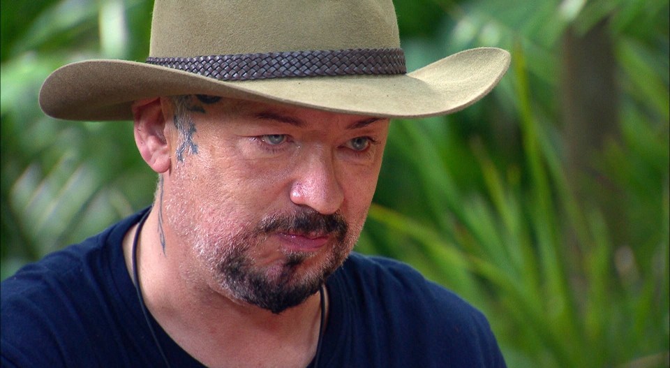 Boy George looks ready to puke on I’m A Celebrity tonight in the first eating trial