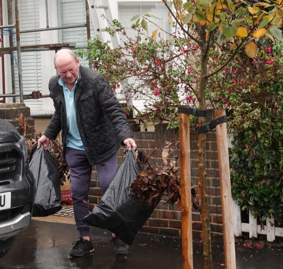 The pensioner has been using various items to obstruct his parking space