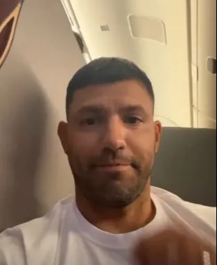 Sergio Aguero was hilariously stuck on a flight full of Brazil fans