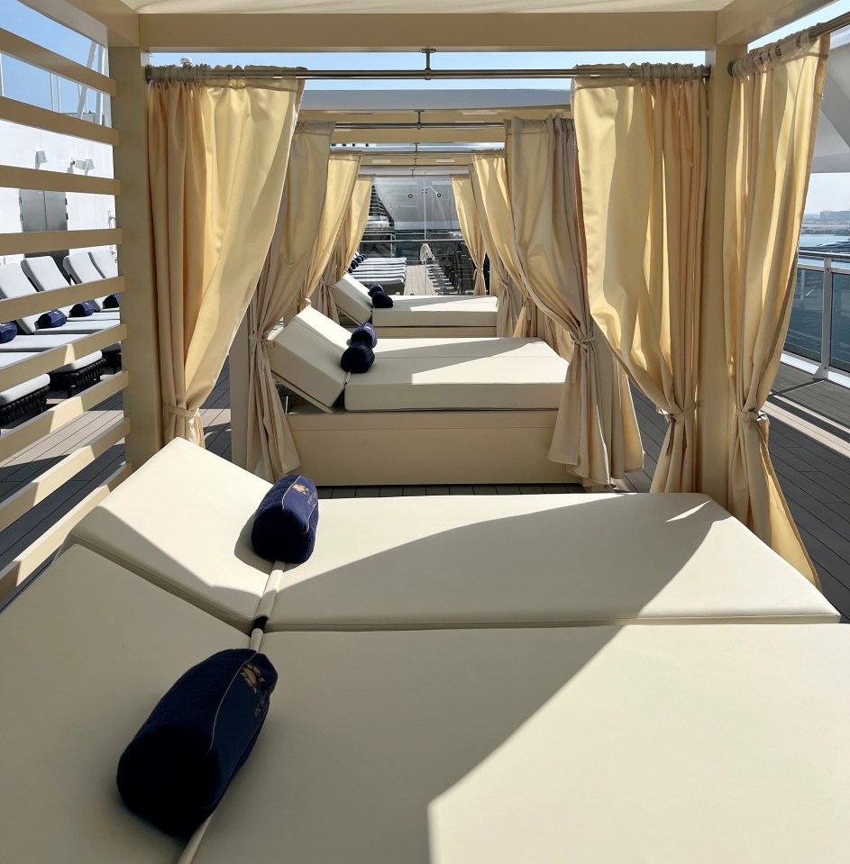 The Wags will be able to relax on two vast private sun decks with a large pool and two Jacuzzis, surrounded by plush loungers and beach club-style cabanas