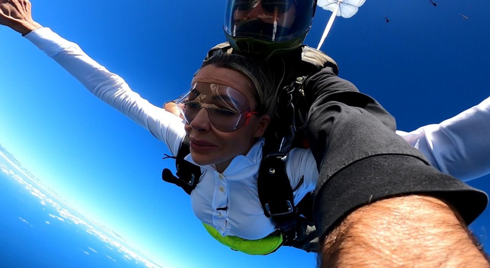 Olivia Attwood also had to skydive