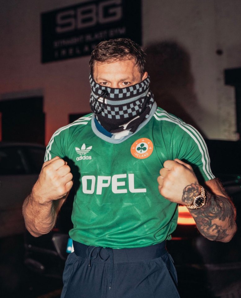 Conor McGregor outside his gym in Ireland