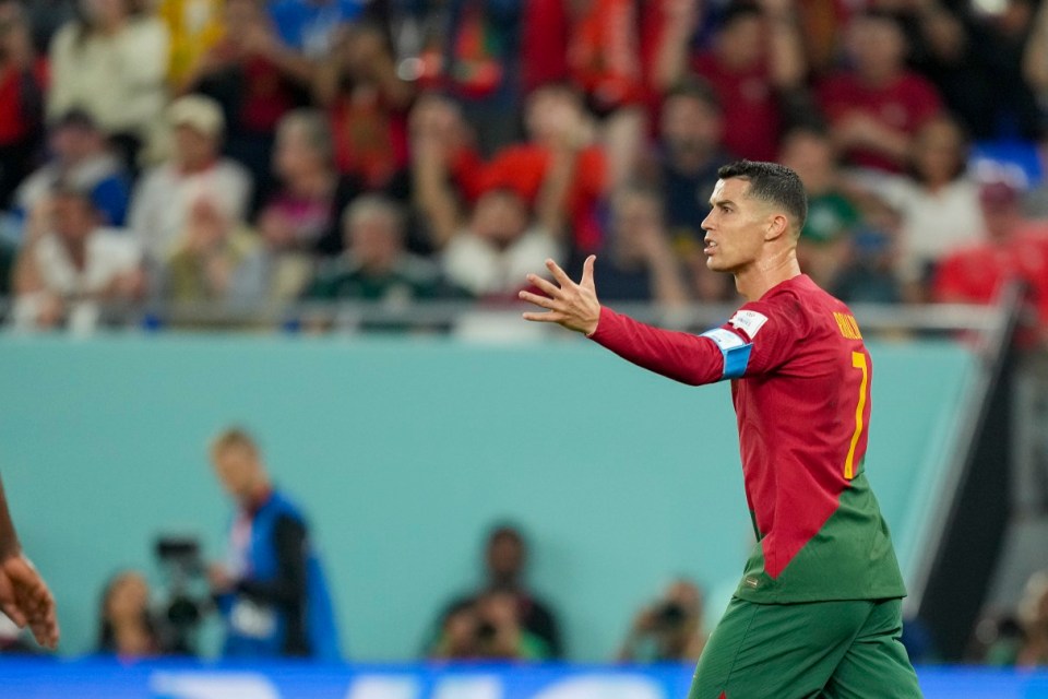 Cristiano Ronaldo in action against Ghana