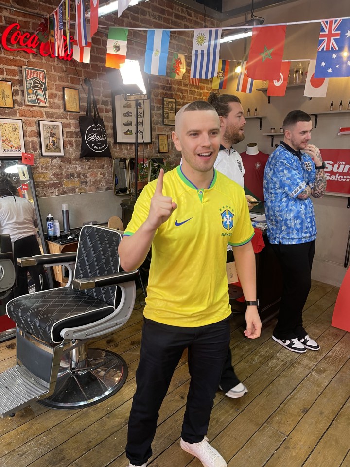 Connor, 29, was all too happy to show off his tribute to the former Brazil star