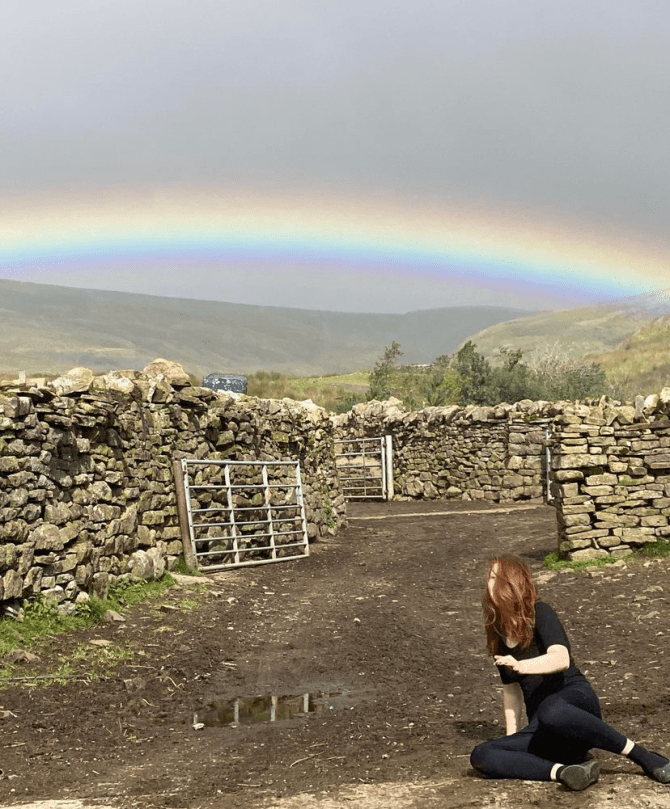 She shared a throwback picture of summer at Ravenseat as she told fans she's missing farm life