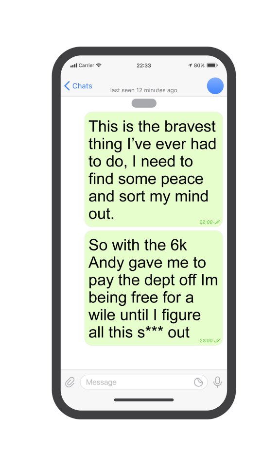 Burfield also used Katie's phone to text her loved ones and try cover up his crime