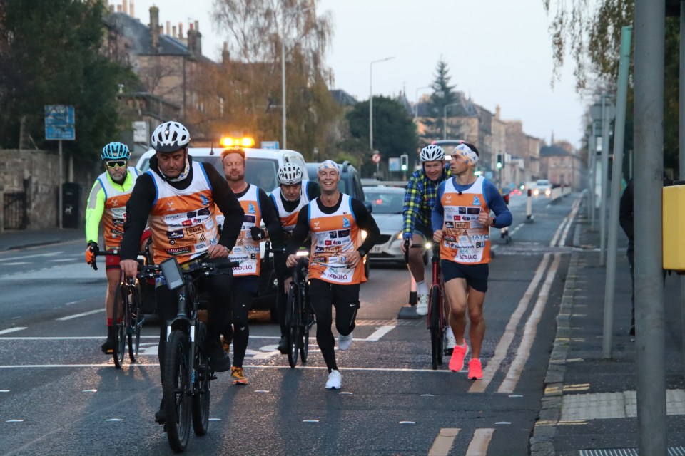 Sinfield and his team ran from Murrayfield to Old Trafford