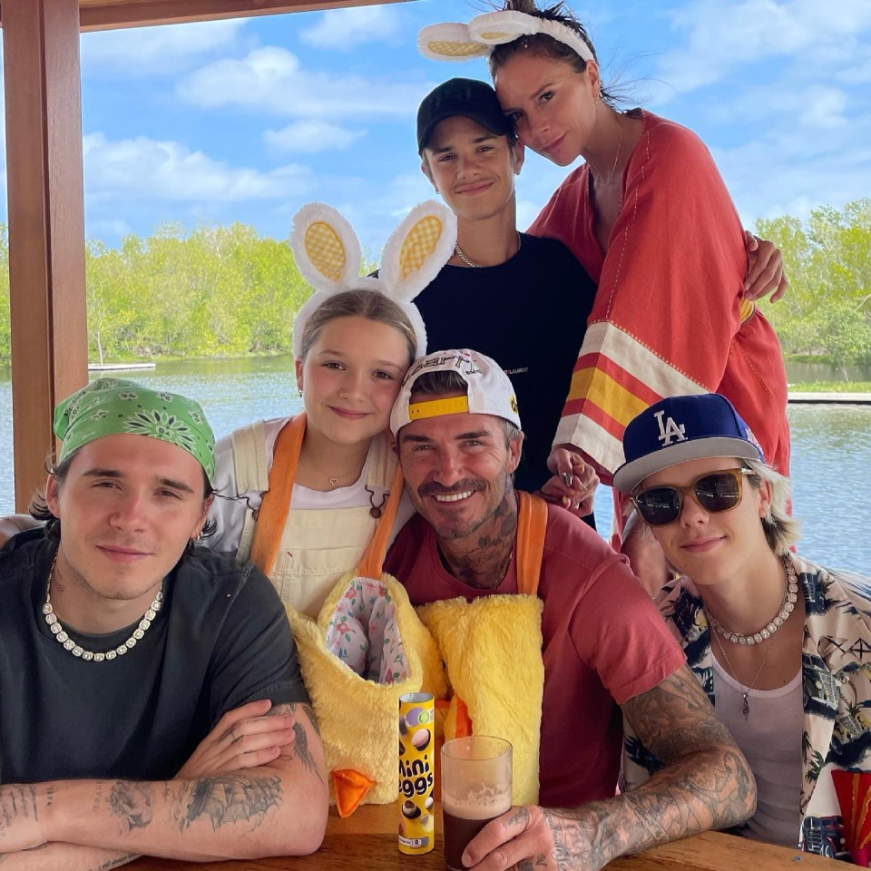 David Beckham makes the most of spending time with his kids