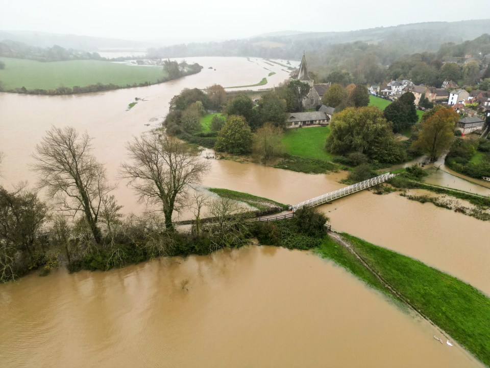 There's been wide-spread flooding in Alfriston, in the South Downs National Park