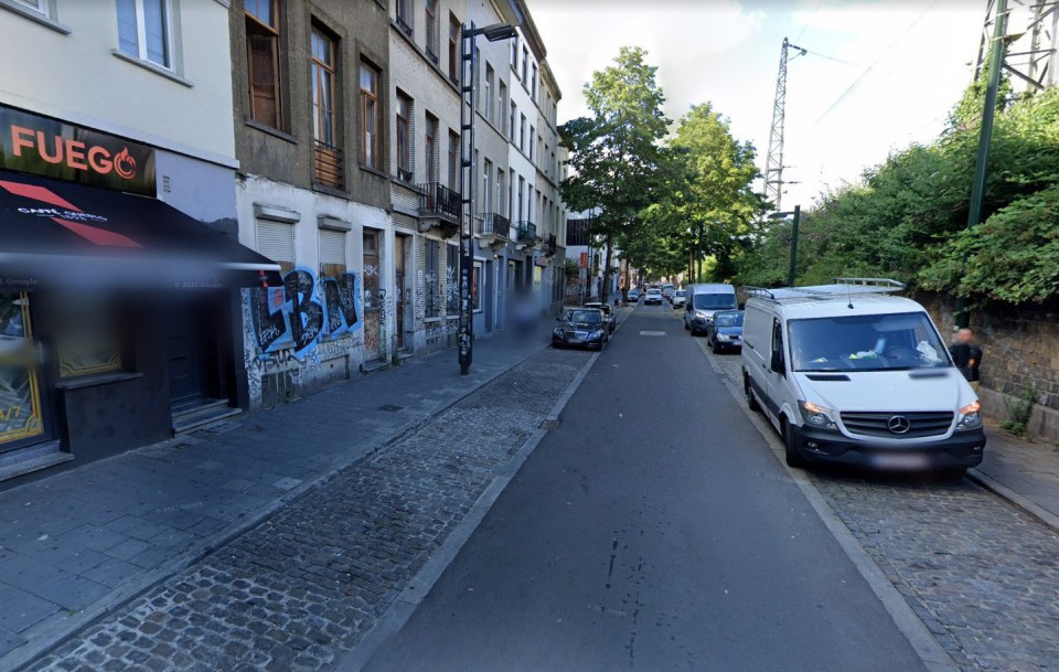 The street where attack happened in Brussels